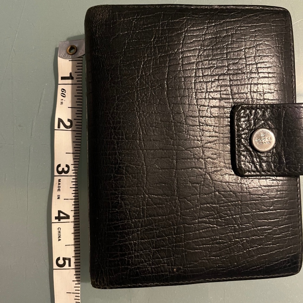 Gucci black mini binder/card holder